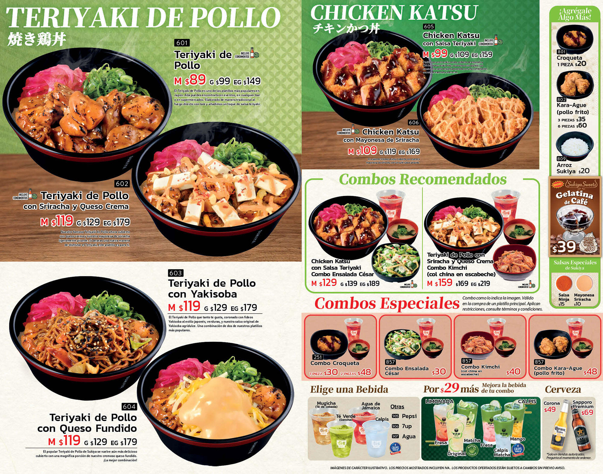TERIYAKI DE POLLO<br>CHICKEN KATSU